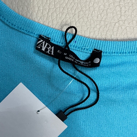 Zara Women’s Cropped Ruched Knit Cardigan - Size M - Picture 6 of 7